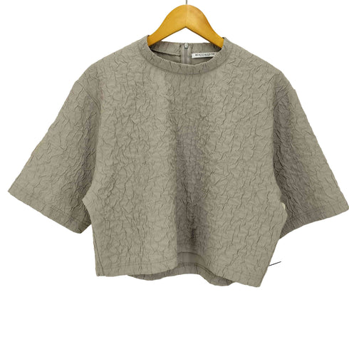 ビューティーアンドユースユナイテッドアローズ BEAUTY & YOUTH UNITED ARROWS 25SS ジャガード クルーネック 6分袖 プルオーバー レディース