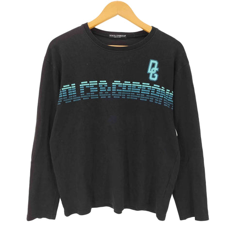 ドルチェアンドガッバーナ DOLCE&GABBANA 00S OLD MADE IN ITALY イタリア製 DG ロゴ プリント L/S カットソー Tシャツ メンズ