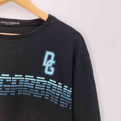 ドルチェアンドガッバーナ DOLCE&GABBANA 00S OLD MADE IN ITALY イタリア製 DG ロゴ プリント L/S カットソー Tシャツ メンズ