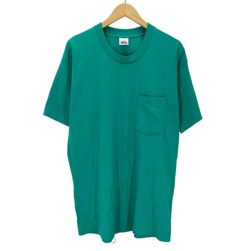 BVD 80S ボディ USA製 OLD 無地 ブランク S/S ポケット Tシャツ 裾袖シングル メンズ import:L