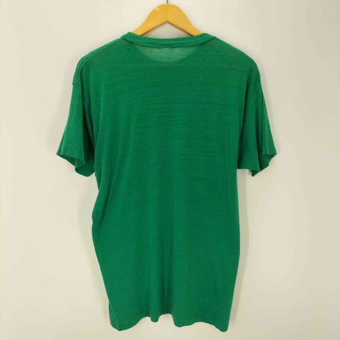 80S ボディ OLD 3段 カプセル プリント S/S カレッジ Tシャツ 裾袖シングル メンズ