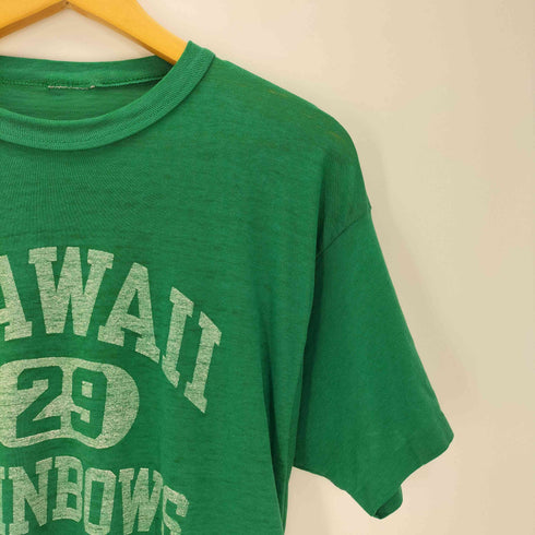 80S ボディ OLD 3段 カプセル プリント S/S カレッジ Tシャツ 裾袖シングル メンズ