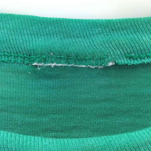 80S ボディ OLD 3段 カプセル プリント S/S カレッジ Tシャツ 裾袖シングル メンズ