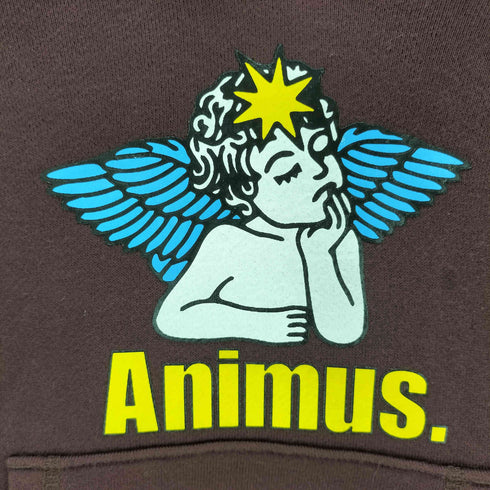 Animus. ショート丈 プリントパーカー レディース