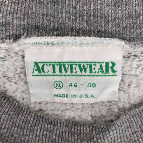 ACTIVEWEAR 80S USA製 レーヨン混 ラグランスリーブ L/S スウェットトレーナー メンズ XL
