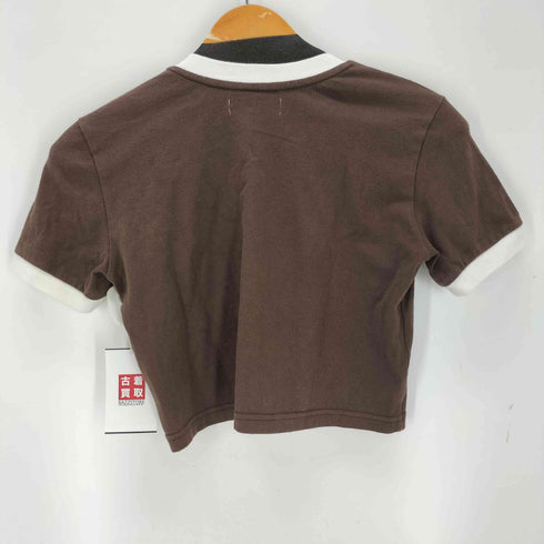 Animus. ショート丈 プリント リンガーTシャツ レディース