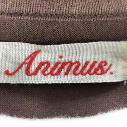 Animus. ショート丈 プリント リンガーTシャツ レディース