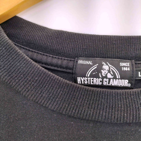 ヒステリックグラマー HYSTERIC GLAMOUR INSATIABLE ヒスガールプリント クルーネック ロングスリーブTシャツ メンズ JPN:L