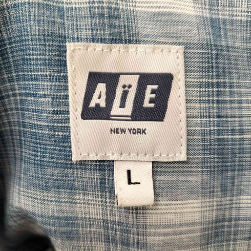エーアイイー AiE MADE IN USA オープンカラー L/S チェック ペインターシャツ メンズ JPN:L