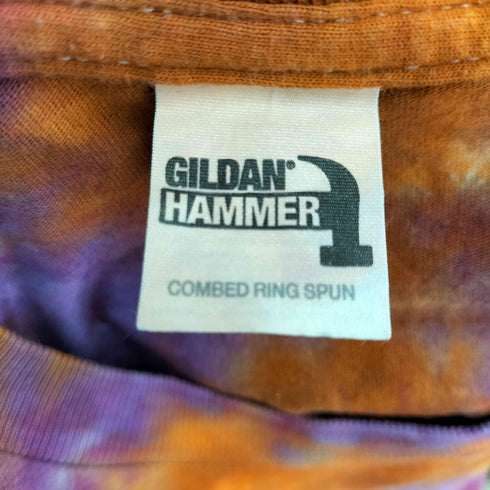 ギルダン GILDAN 企業ロゴ タイダイ染 総柄 S/S Tシャツ メンズ import:L