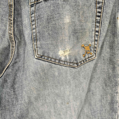 オークリー OAKLEY 00s INDUSTRIAL DENIM バックポケットスカル刺繍 デニム メンズ W30 L32