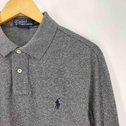 ポロバイラルフローレン Polo by RALPH LAUREN CUSTOM FIT スモールポニー刺繍 L/S ポリシャツ メンズ import:XL