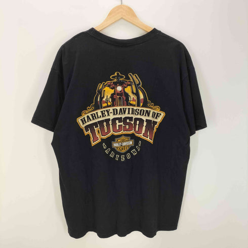 ハーレーダビッドソン HARLEY-DAVIDSON USA製 イーグル バイク 両面 プリント コピーライト 2012-2014 Tシャツ メンズ import:XL