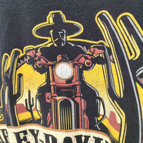 ハーレーダビッドソン HARLEY-DAVIDSON USA製 イーグル バイク 両面 プリント コピーライト 2012-2014 Tシャツ メンズ import:XL