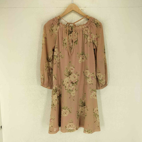 L'EST ROSE 花柄 フリル シフォンワンピース elegance レディース 2