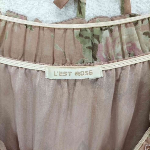 L'EST ROSE 花柄 フリル シフォンワンピース elegance レディース 2
