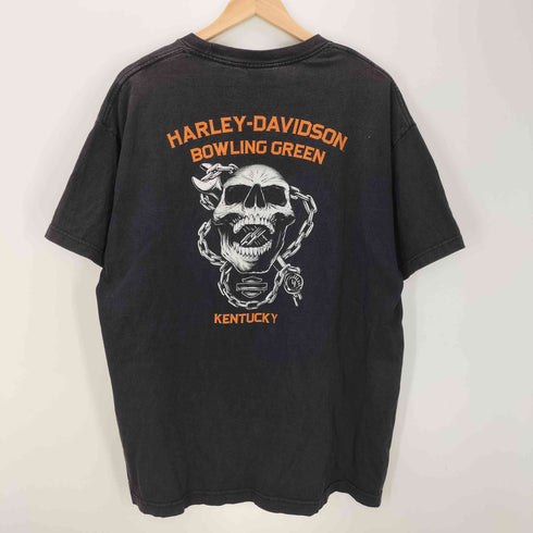 ハーレーダビッドソン HARLEY-DAVIDSON コピーライト 2019 BOWLING GREEN KENTUCKY 両面 プリント Tシャツ S/S カットソー メンズ import:XL