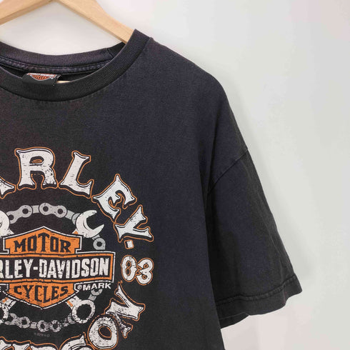 ハーレーダビッドソン HARLEY-DAVIDSON コピーライト 2019 BOWLING GREEN KENTUCKY 両面 プリント Tシャツ S/S カットソー メンズ import:XL