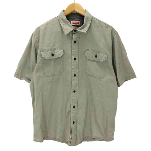 ラングラー Wrangler Flex For Comfot コットン スパンデックス S/S ワーク シャツ メンズ import:L