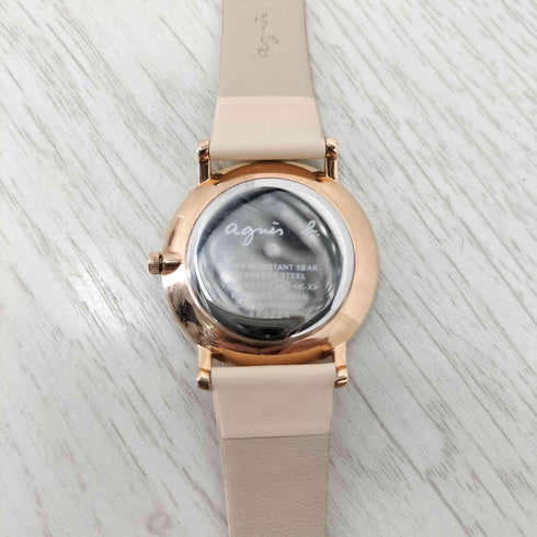 アニエスベー agnes b. レザー ラウンド ウォッチ ”Marcello レディース