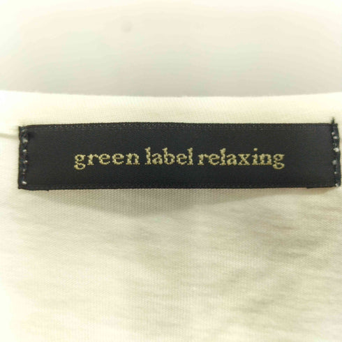 グリーンレーベルリラクシング GREEN LABEL RELAXING スパンコール加工 レタリングプリント カットソー レディース