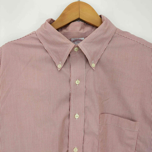 ブルックスブラザーズ BROOKS BROTHERS ストライプ シングルポケット 半袖 ボタンダウンシャツ メンズ 17 1/2