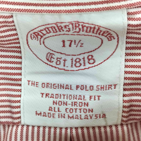 ブルックスブラザーズ BROOKS BROTHERS ストライプ シングルポケット 半袖 ボタンダウンシャツ メンズ 17 1/2