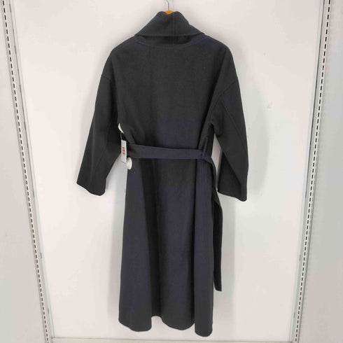 エブール ebure ベルテッドウール ロングガウンコート レディース 36