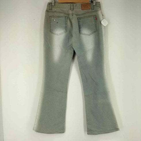 HOT PEPPER JEANS ラインストーン加工 ラメ フレアデニムパンツ Y2K レディース US:30