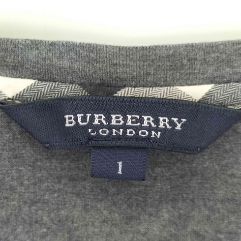 バーバリーロンドン BURBERRY LONDON ロゴプリント 襟ノバチェック S/Sクルーネック シャツ ピチT Y2K レディース 1