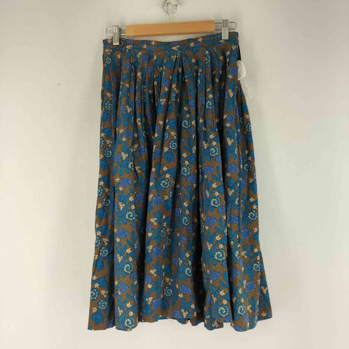 PECK&PECK 50S フラワープリント 総柄 プリーツスカート レディース