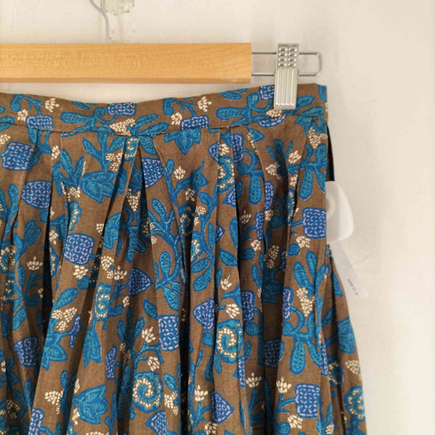 PECK&PECK 50S フラワープリント 総柄 プリーツスカート レディース