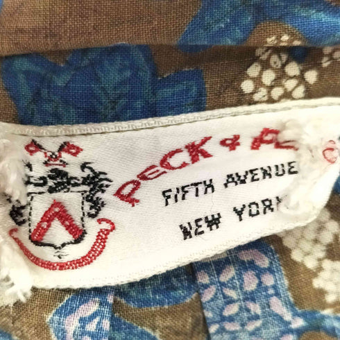 PECK&PECK 50S フラワープリント 総柄 プリーツスカート レディース