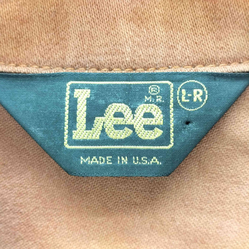 リー Lee 70s USA製 三角タグ モールスキン トラッカー ジャケット 開襟 オープンカラー メンズ import:L