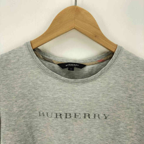 バーバリーロンドン BURBERRY LONDON ホースマークロゴ フォント 襟ノバチェック S/S Tシャツ ピチT Y2K レディース 1