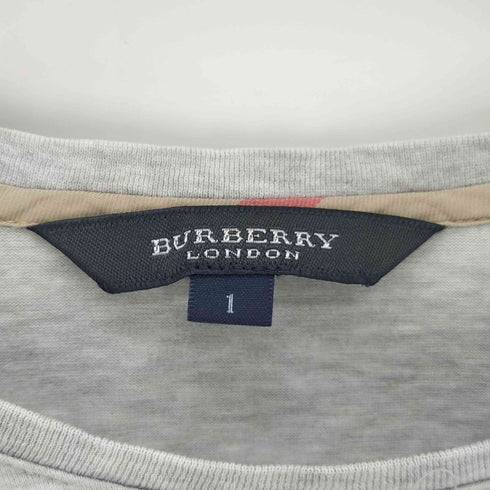 バーバリーロンドン BURBERRY LONDON ホースマークロゴ フォント 襟ノバチェック S/S Tシャツ ピチT Y2K レディース 1