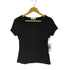 ポールスチュアート Paul Stuart レース装飾 リブ ヘンリーネック Tシャツ レディース US:10