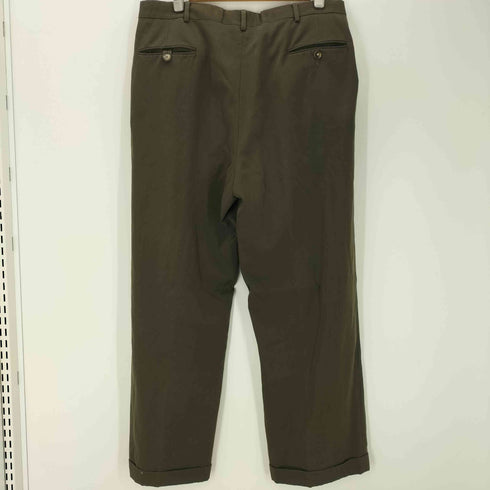 ポロバイラルフローレン Polo by RALPH LAUREN 80S ウール ギャバジン 2タック ワイド テーパード スラックス 裾ダブル メンズ 34×30