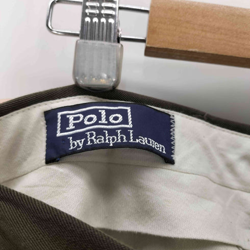 ポロバイラルフローレン Polo by RALPH LAUREN 80S ウール ギャバジン 2タック ワイド テーパード スラックス 裾ダブル メンズ 34×30
