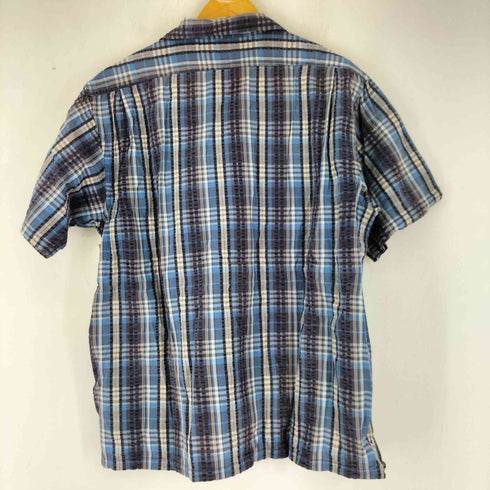 チャップスラルフローレン CHAPS RALPH LAUREN 刺繍ロゴ チェック柄 オープンカラーシャツ メンズ import:L
