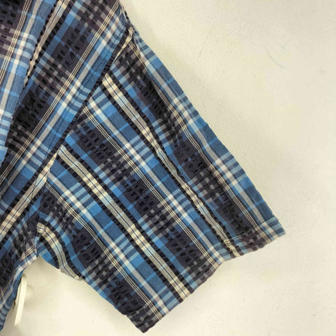 チャップスラルフローレン CHAPS RALPH LAUREN 刺繍ロゴ チェック柄 オープンカラーシャツ メンズ import:L