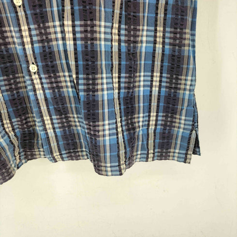 チャップスラルフローレン CHAPS RALPH LAUREN 刺繍ロゴ チェック柄 オープンカラーシャツ メンズ import:L
