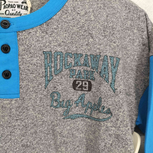 PAOPAO ROCKAWAY PARK ヘンリーネック 半袖Tシャツ メンズ FREE