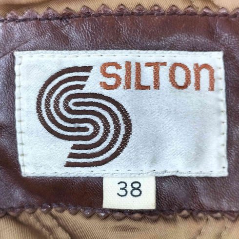 SILTON リアルレザー フライトジャケット メンズ US:38