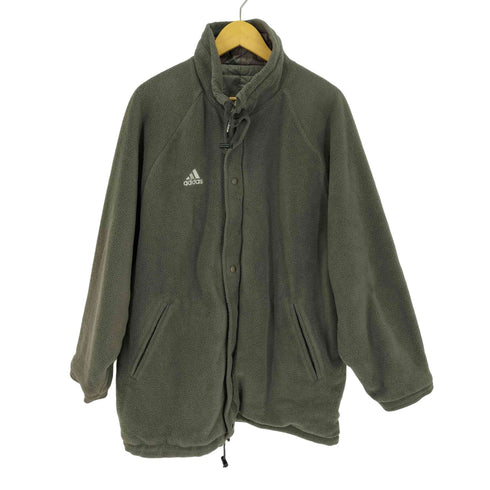 アディダス adidas デサント製 フリース×キルティング リバーシブル ジャケット スタンドネック メンズ O