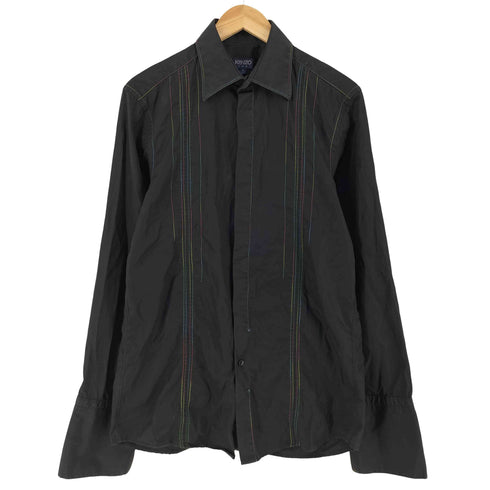 ケンゾーオム KENZO HOMME ステッチデザイン 比翼ボタン レギュラーカラーL/S シャツ メンズ 40