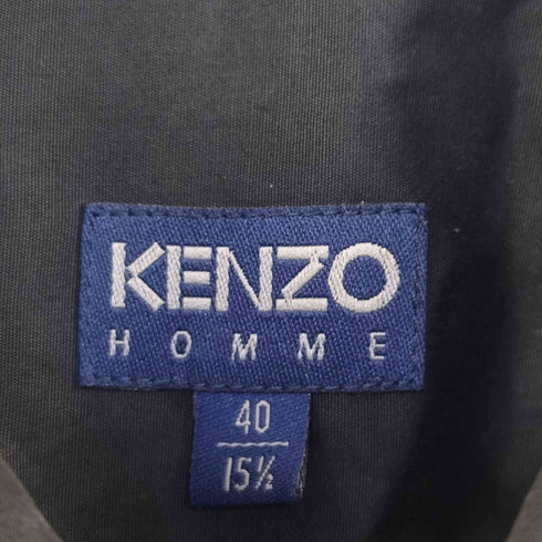 ケンゾーオム KENZO HOMME ステッチデザイン 比翼ボタン レギュラーカラーL/S シャツ メンズ 40