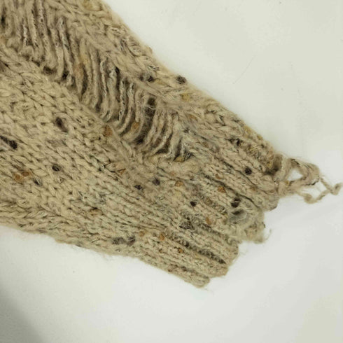 ザラ ZARA CAMEL V-NECK CABLE KNIT COAT LONG CARDIGAN レディース JPN:L