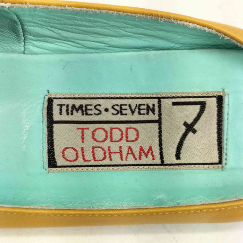 TODD OLDHAM 日本製 TIMES SEVENレーベル リボンデザイン スクエアトゥ ミュール レディース 23 1/2