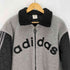 アディダス adidas デサント製 袖キルティング切替 フリースジャケット メンズ M-L